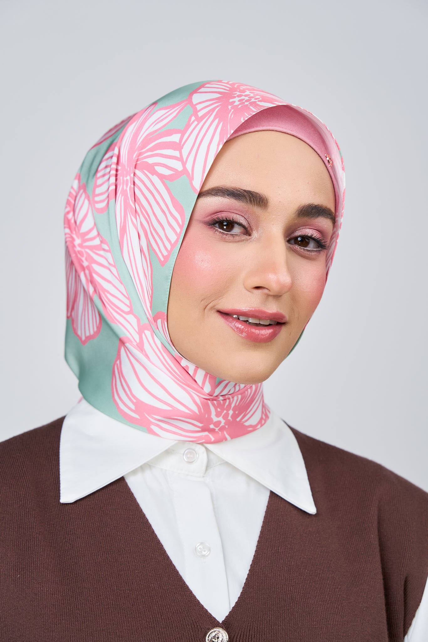 [★New] HoodX Printed Set in Jade Rose