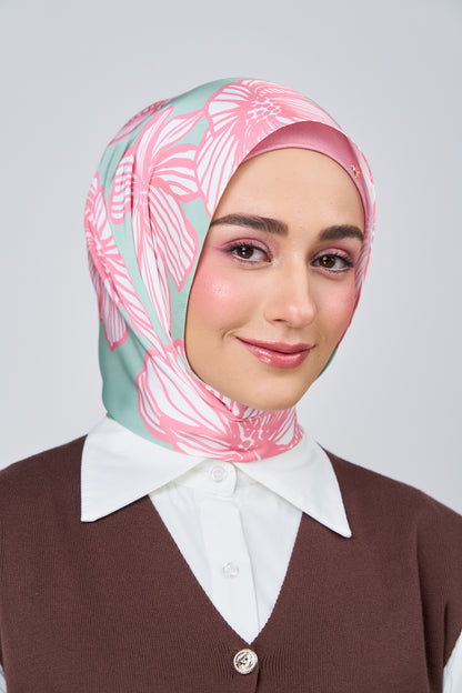 HoodX Printed Set in Jade Rose