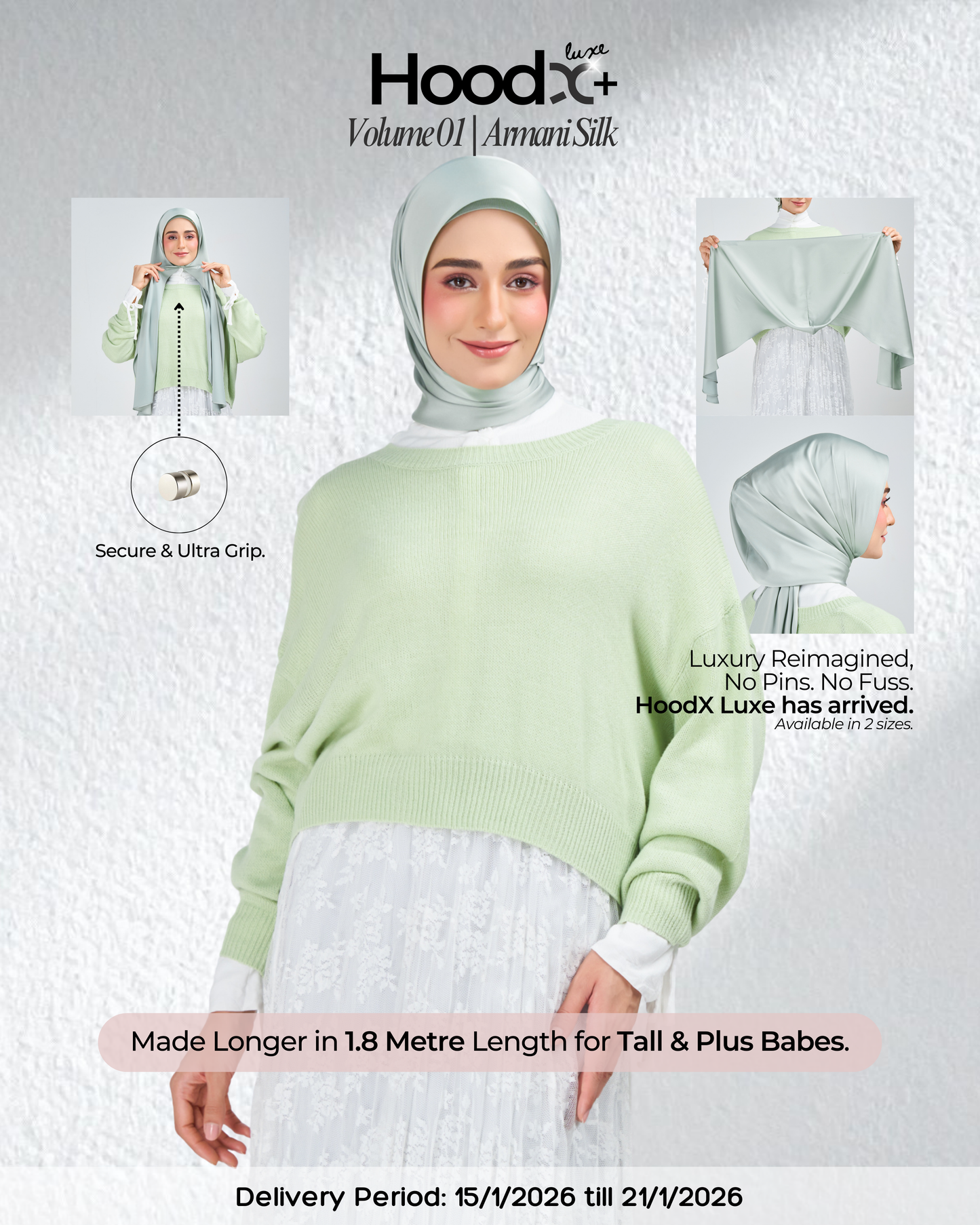 HoodX⁺Plus Luxe in Jade