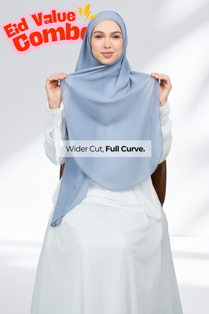 HX Curve x Rhea Selendang in Slate Blue