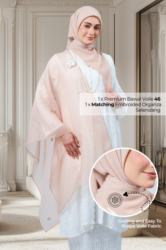 2IN1 Rhea Raya Set in Kemboja [Nude Rose]