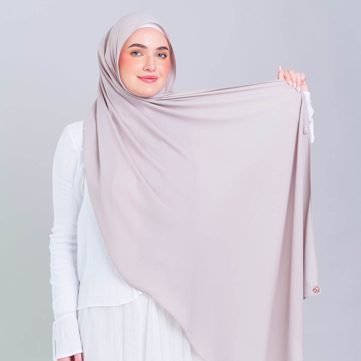 Tag n' Go Max [2M] | Premium Korean Chiffon in Khaki