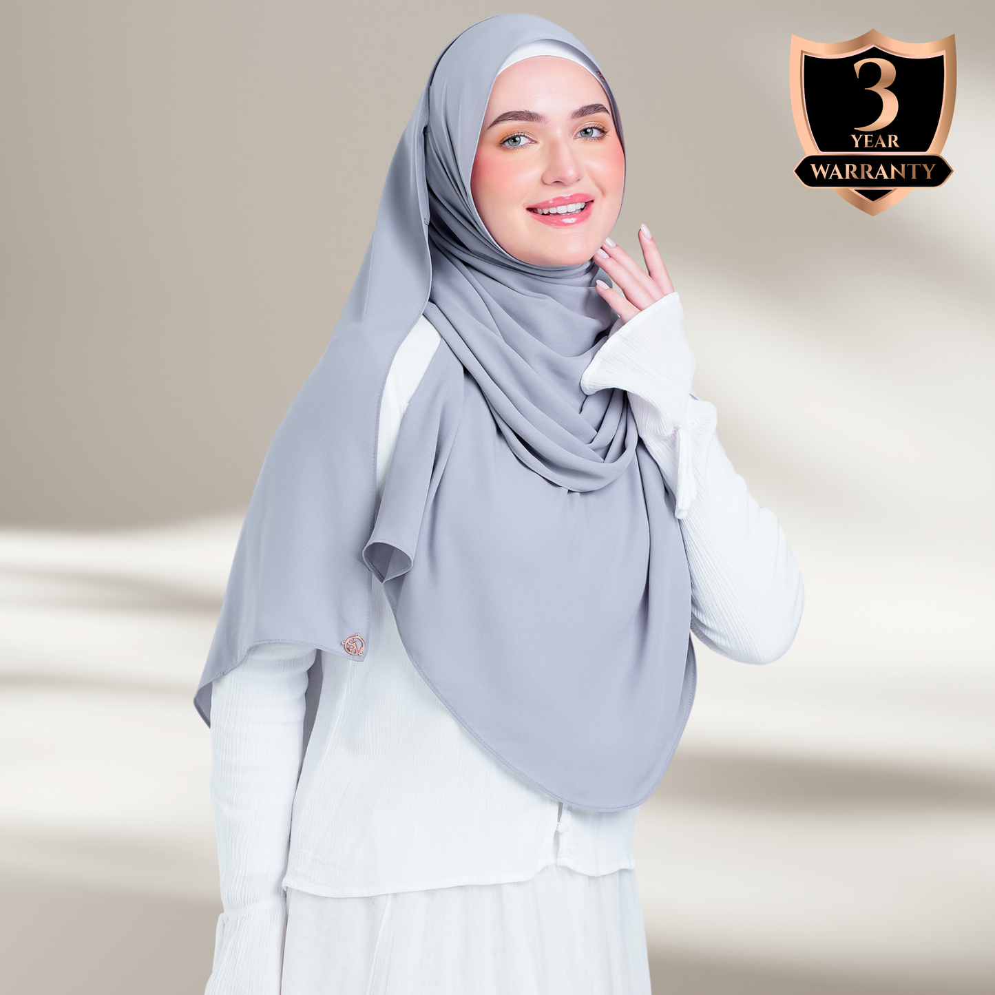 Tag n' Go Max [2M] | Premium Korean Chiffon in Light Platinum