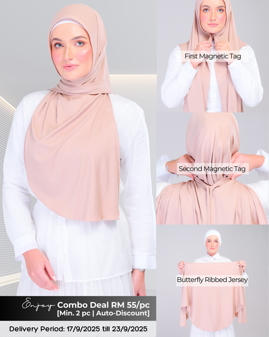 Instant Tag n' Go Butterfly | Ribbed Jersey in Khaki