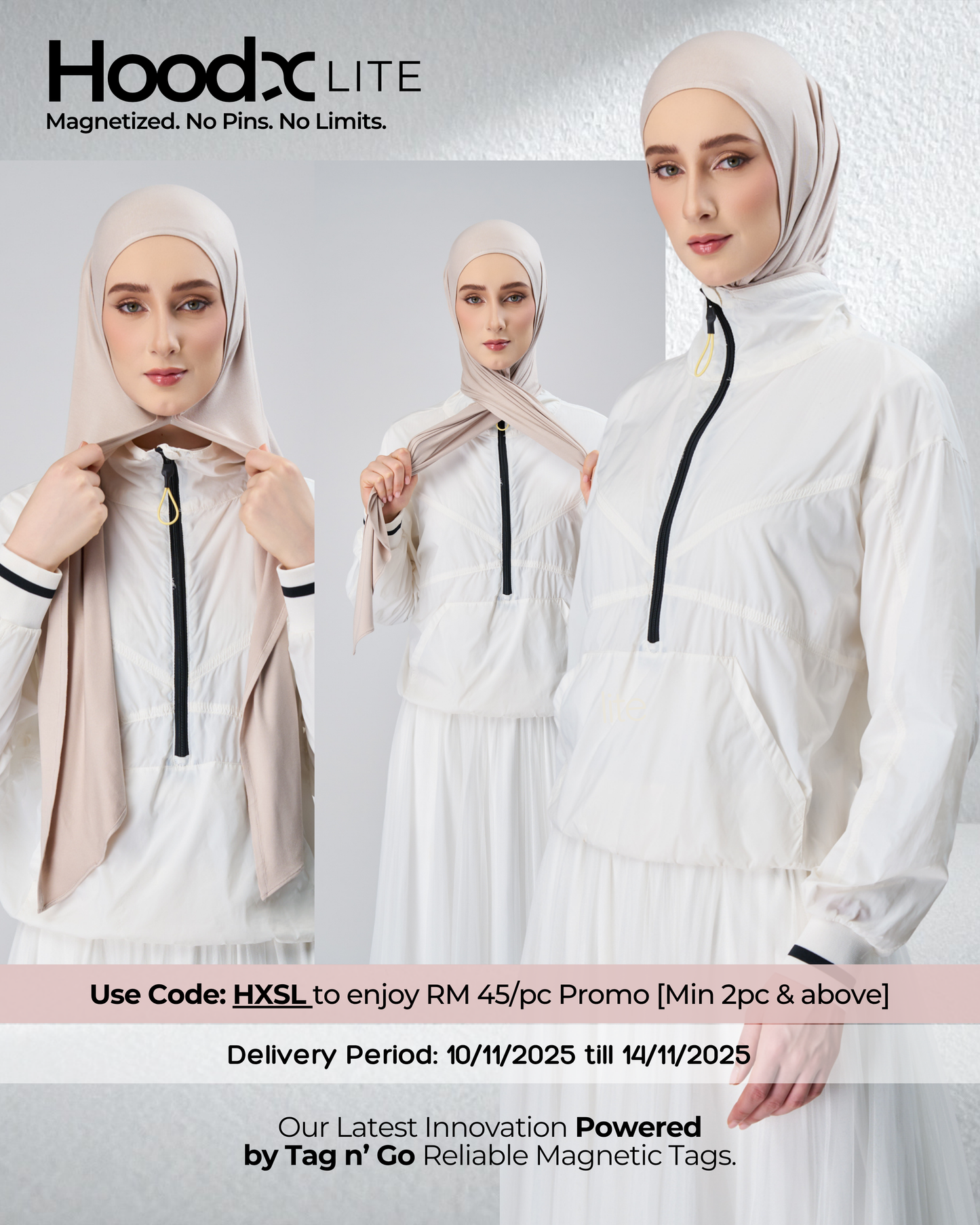 [★New] HoodX Lite in Light Taupe