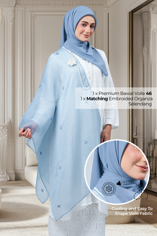 2IN1 Rhea Raya Set in Laila [Deep Blue]