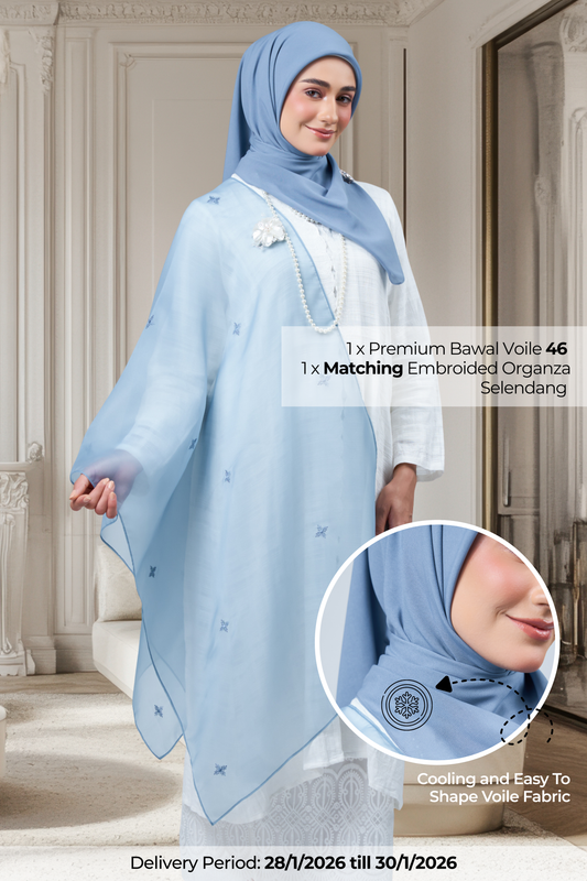 2IN1 Rhea Raya Set in Laila [Deep Blue]