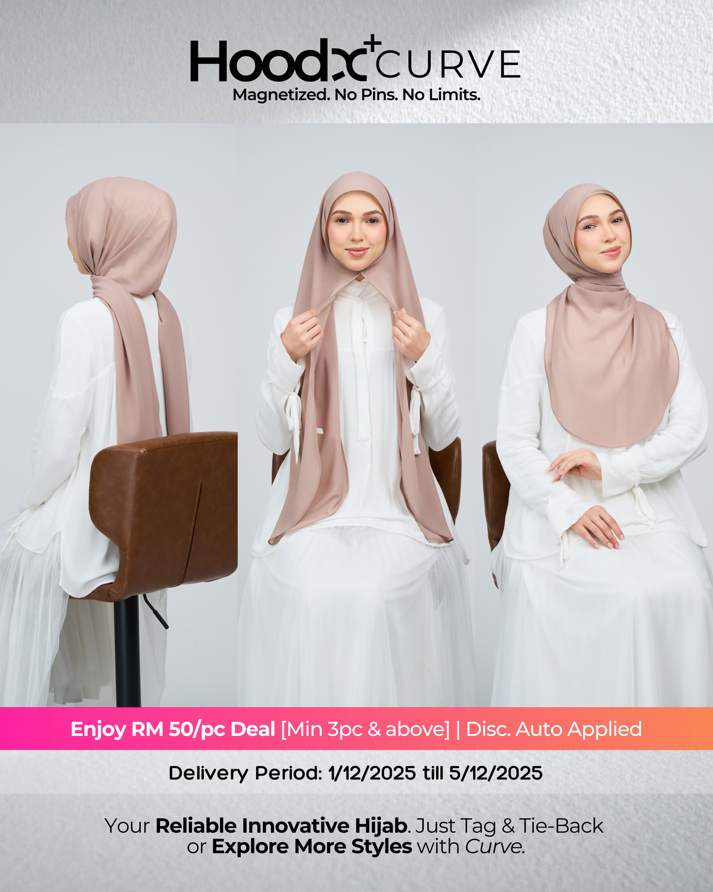 HoodX⁺Plus Curve in Latte