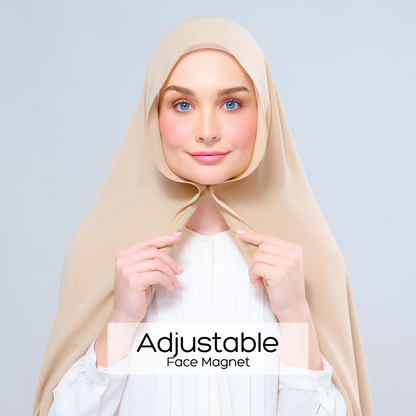 [As-Is] Instant Tag n' Go Shawl l Chiffon Silk in Latte