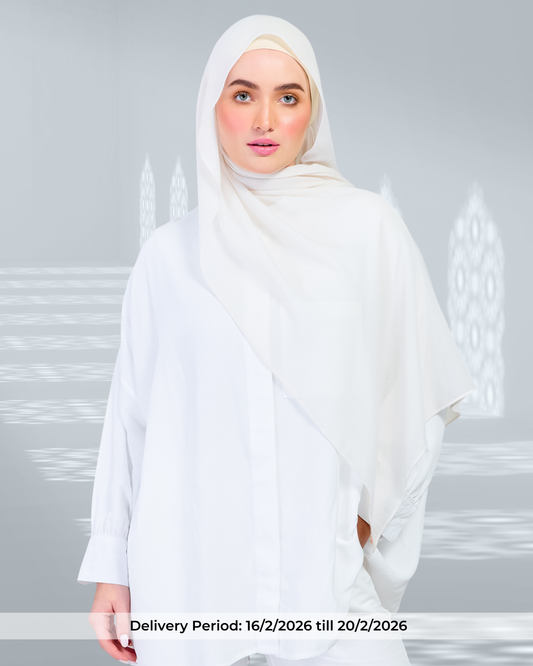 Ironless Elle Shawl in Light Beige