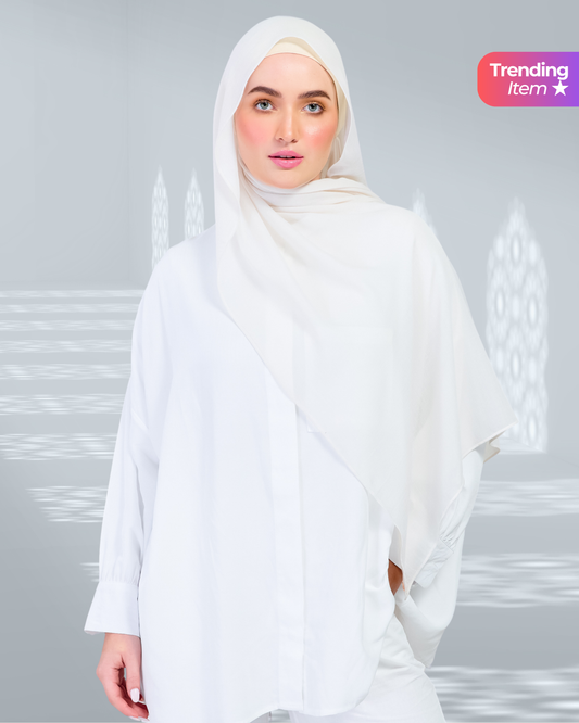 Ironless Elle Shawl in Light Beige