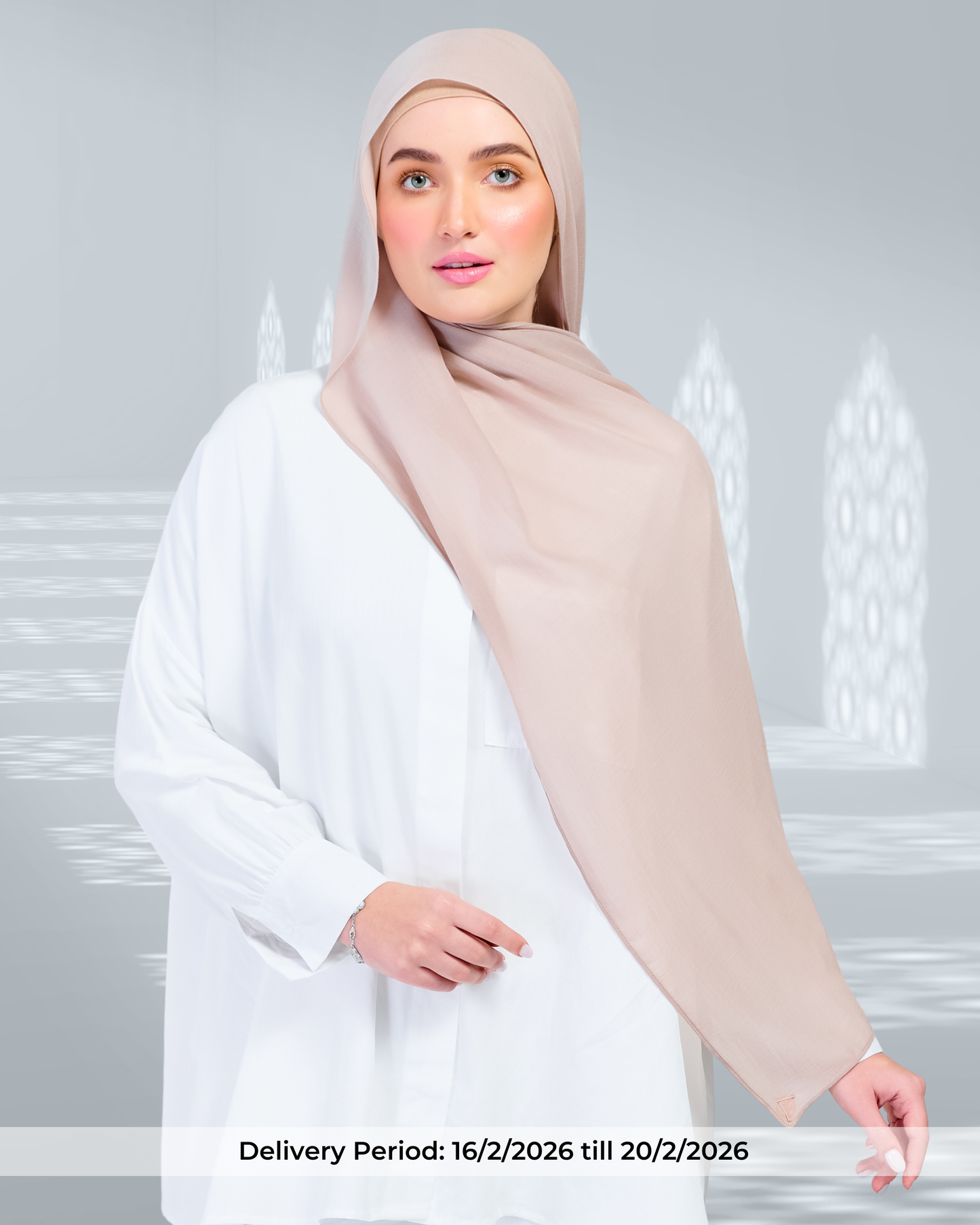 Ironless Elle Shawl in Chai