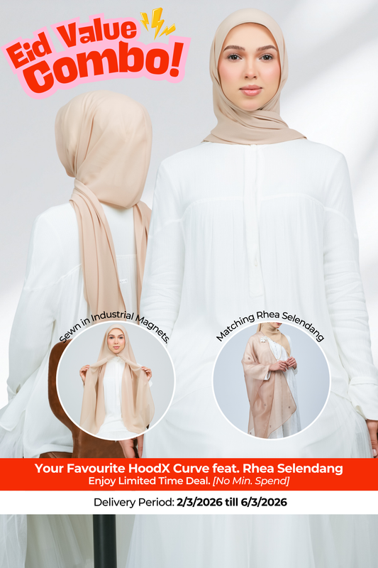 HX Curve x Rhea Selendang in Light Fawn