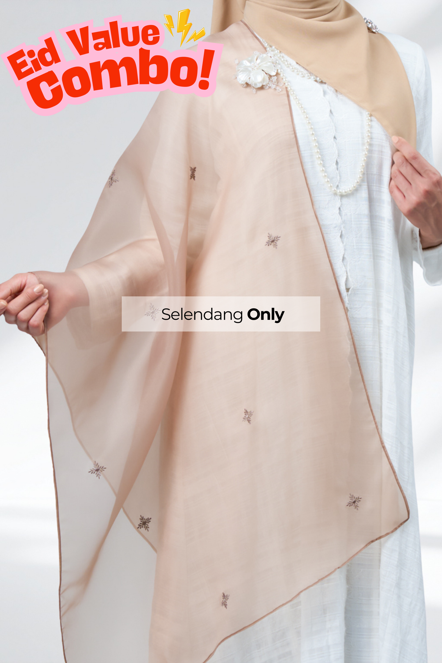 HX Curve x Rhea Selendang in Light Fawn