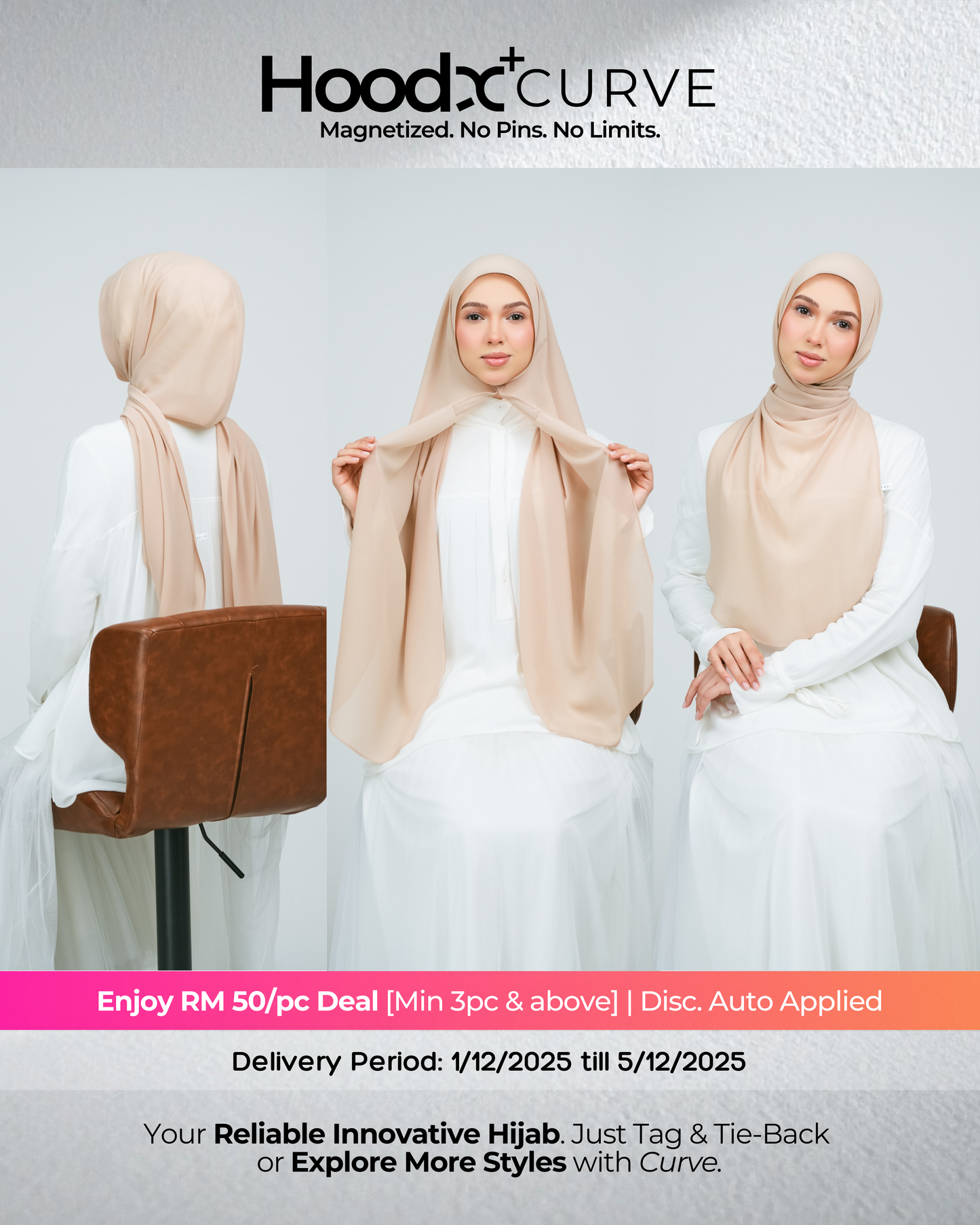 HoodX⁺Plus Curve in Light Fawn