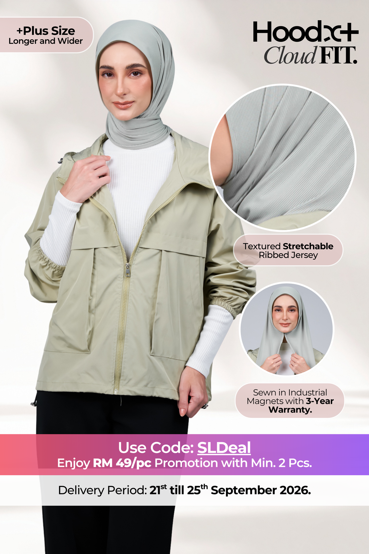 HoodX+ CloudFit in Light Green