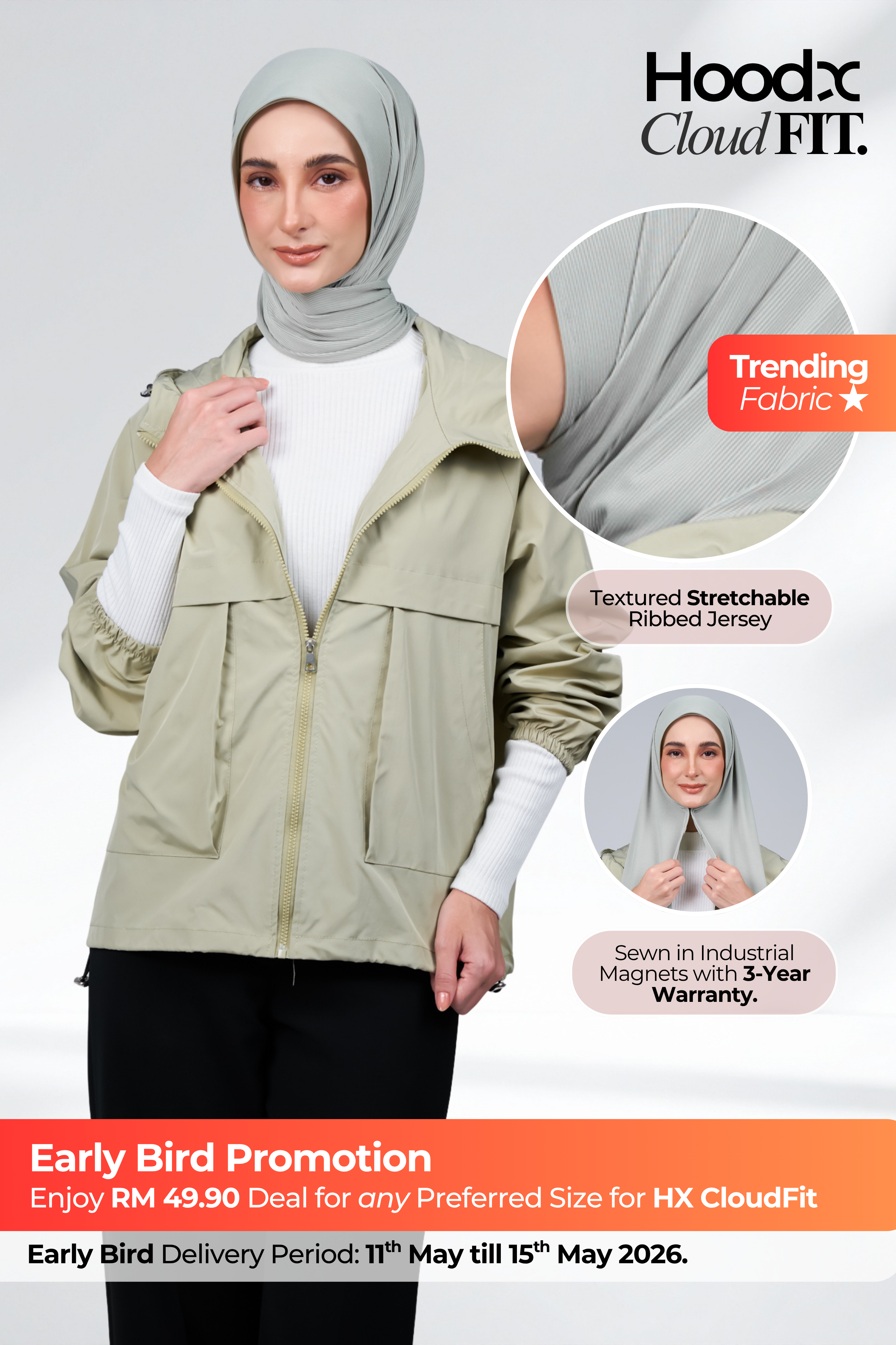 HoodX CloudFit in Light Green
