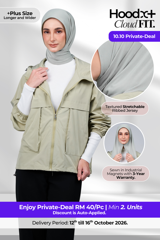 [10.10 PD] ♛ HoodX+ CloudFit in Light Green