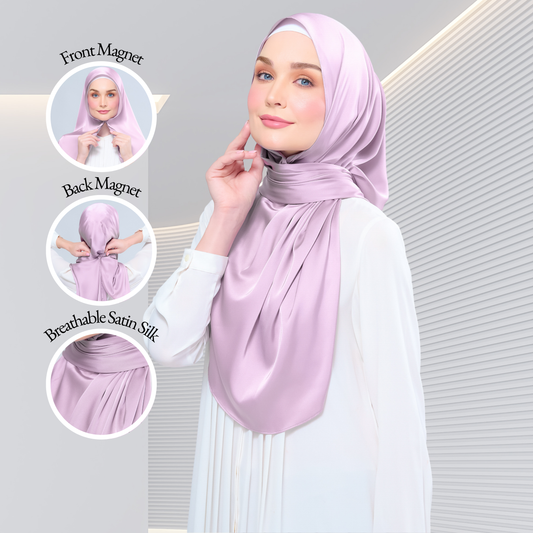 Instant Tag n' Go Shawl  | Satin Silk in Light Orchid