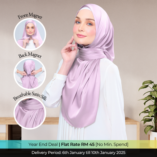 Instant Tag n' Go Shawl  | Satin Silk in Light Orchid