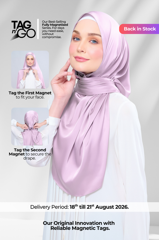Instant Tag n' Go Shawl | Satin Silk in Light Orchid