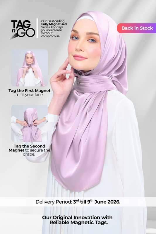 Instant Tag n' Go Shawl | Satin Silk in Light Orchid