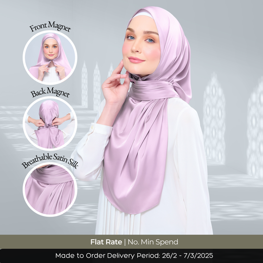 Instant Tag n' Go Shawl | Satin Silk in Light Orchid