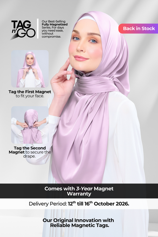Instant Tag n' Go Shawl | Satin Silk in Light Orchid