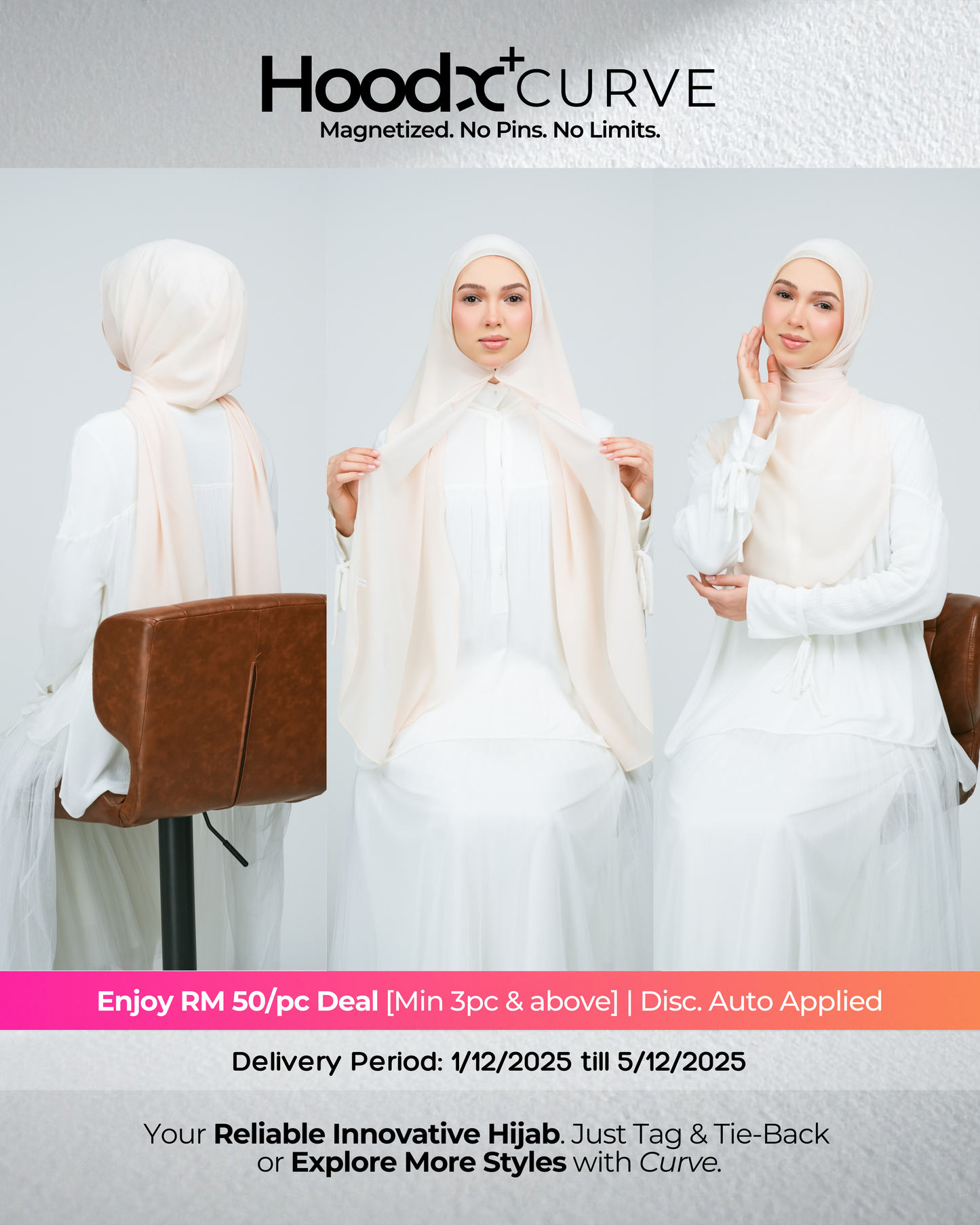 HoodX⁺Plus Curve in Light Peach