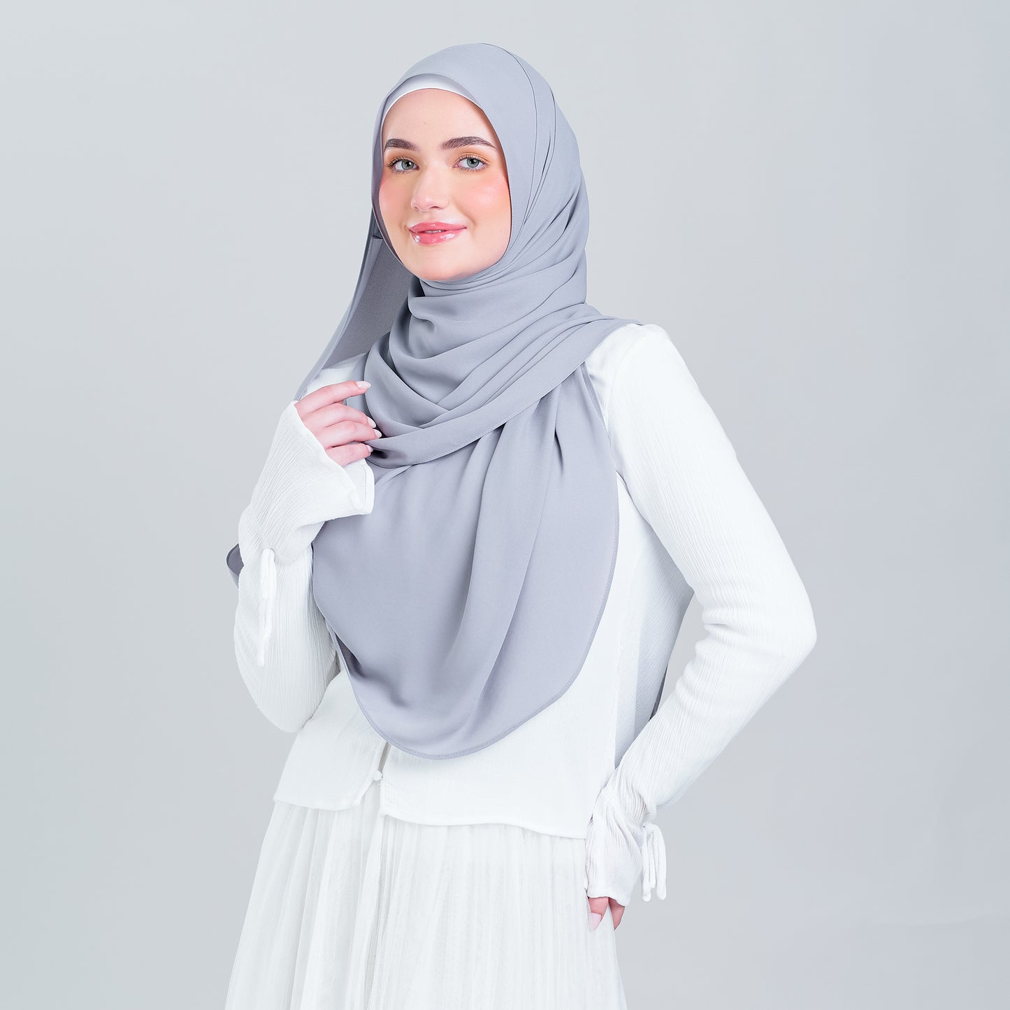 Tag n' Go Max [2M] | Premium Korean Chiffon in Light Platinum