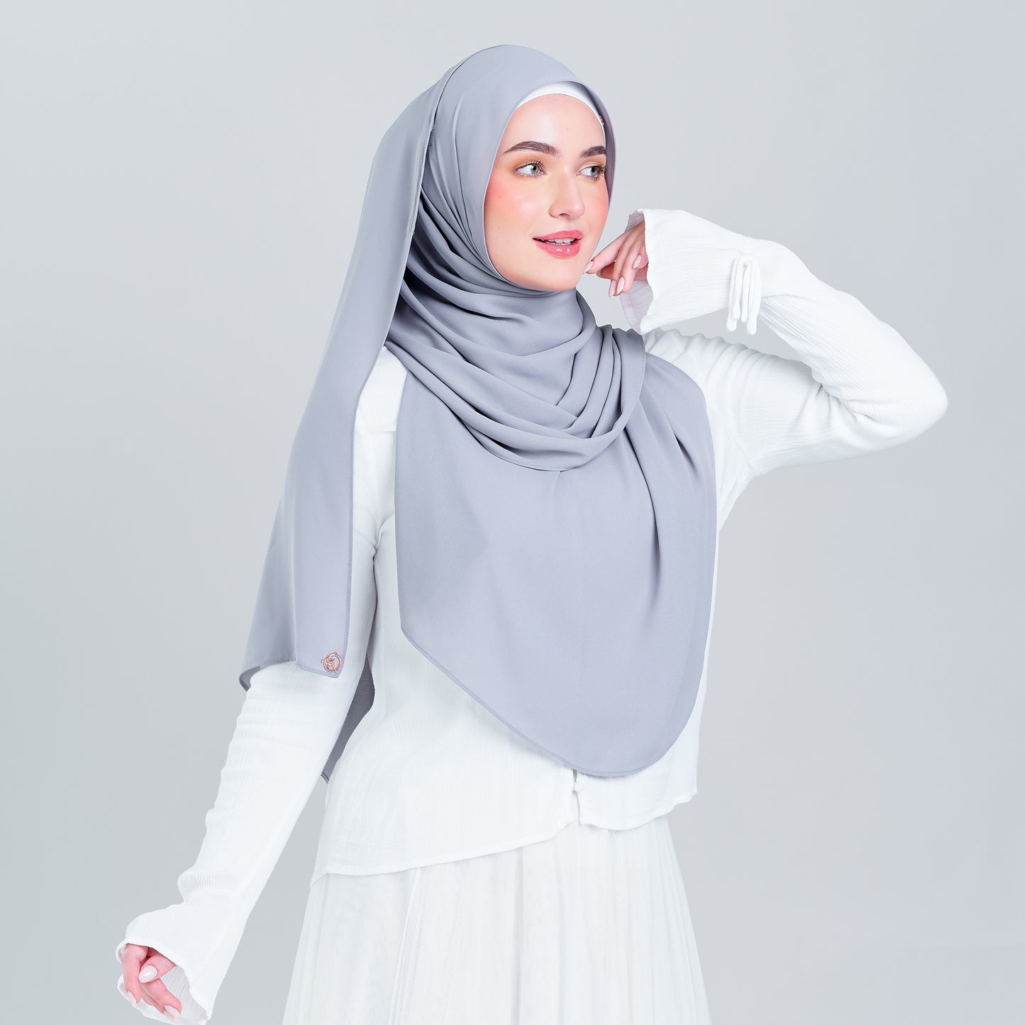 Tag n' Go Max [2M] | Premium Korean Chiffon in Light Platinum