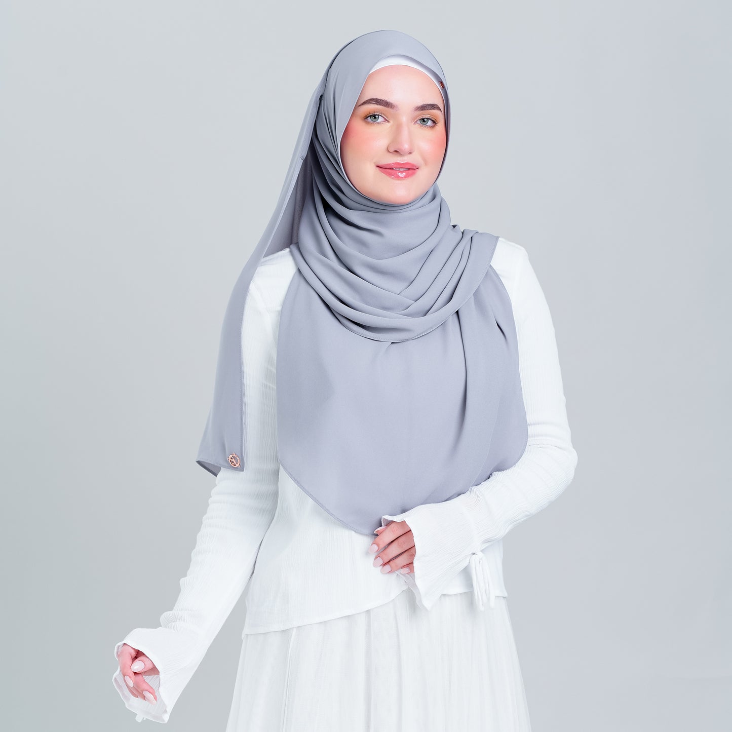 Tag n' Go Max [2M] | Premium Korean Chiffon in Light Platinum