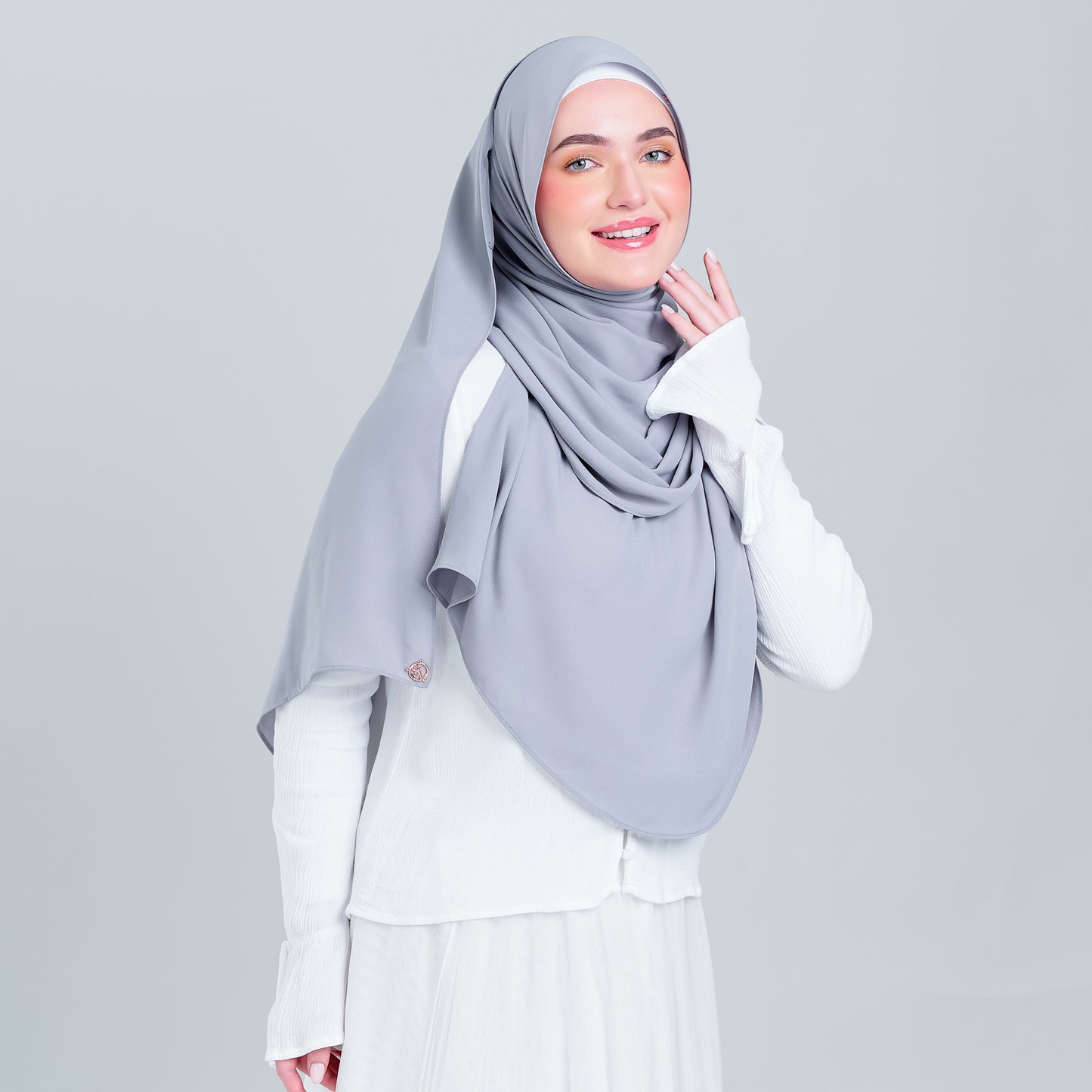 Tag n' Go Max [2M] | Premium Korean Chiffon in Light Platinum