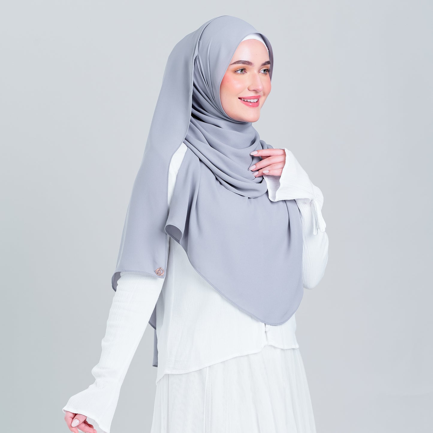 Tag n' Go Max [2M] | Premium Korean Chiffon in Light Platinum