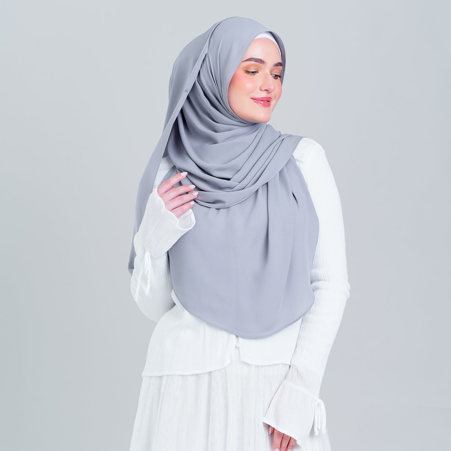 Tag n' Go Max [2M] | Premium Korean Chiffon in Light Platinum