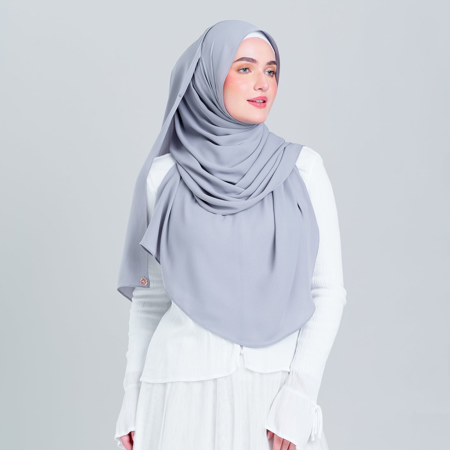 Tag n' Go Max [2M] | Premium Korean Chiffon in Light Platinum