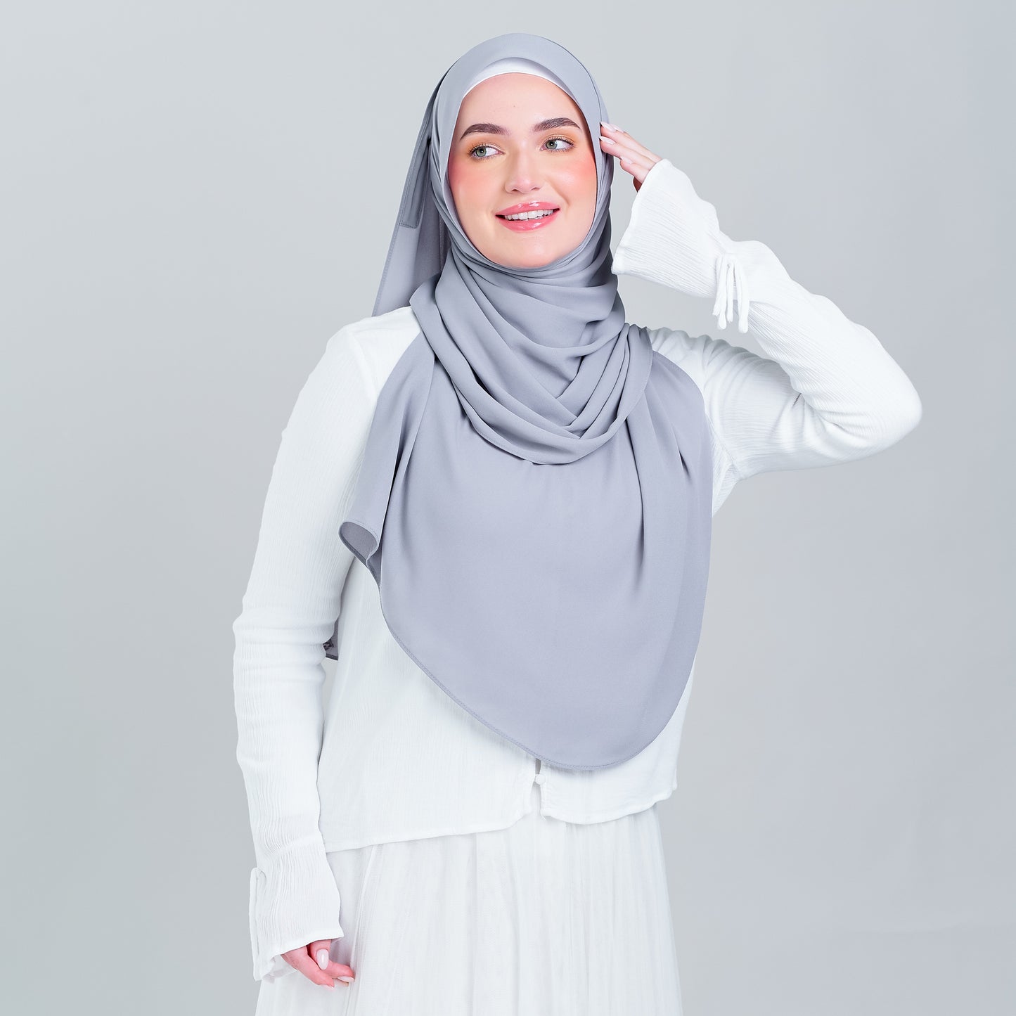 Tag n' Go Max [2M] | Premium Korean Chiffon in Light Platinum