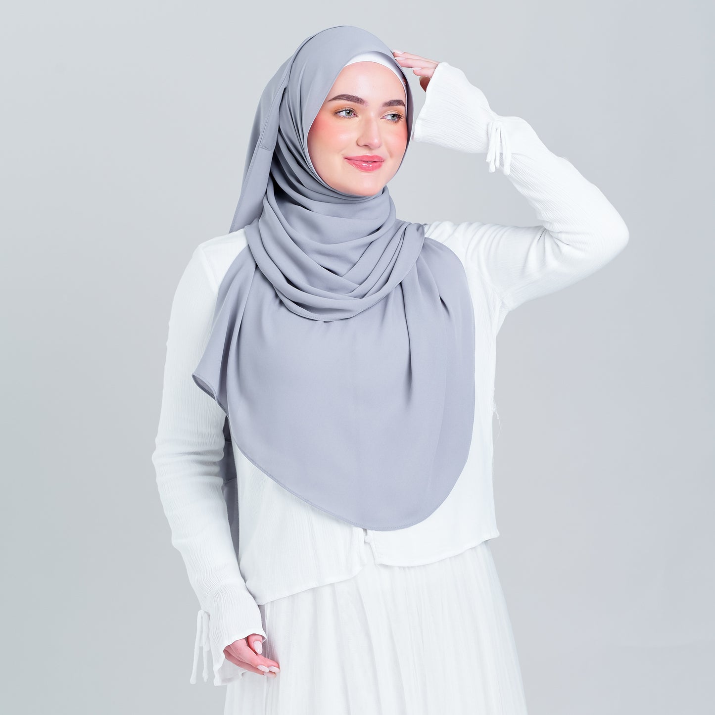 Tag n' Go Max [2M] | Premium Korean Chiffon in Light Platinum