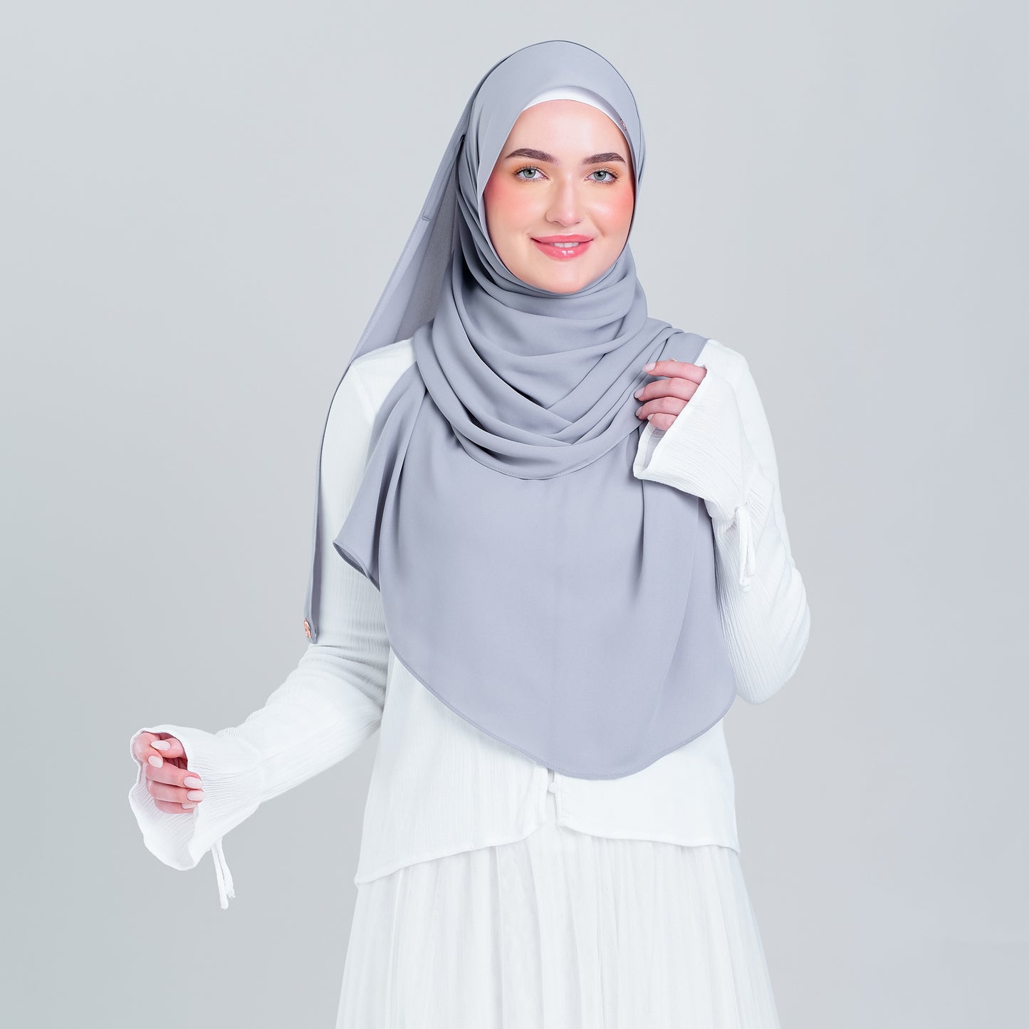 Tag n' Go Max [2M] | Premium Korean Chiffon in Light Platinum