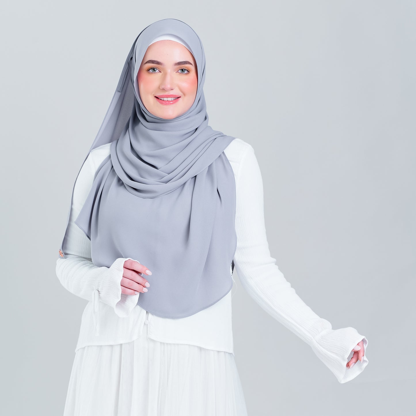 Tag n' Go Max [2M] | Premium Korean Chiffon in Light Platinum