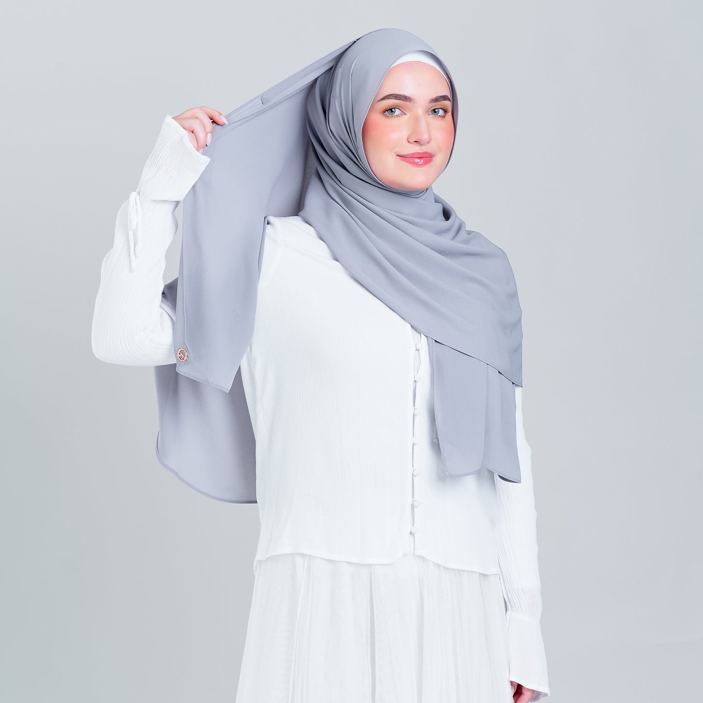 Tag n' Go Max [2M] | Premium Korean Chiffon in Light Platinum