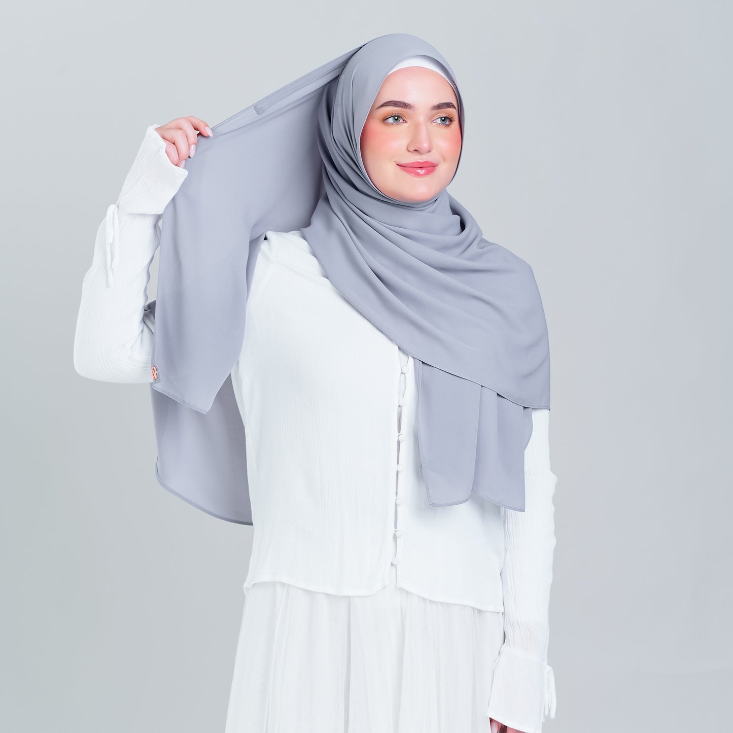 Tag n' Go Max [2M] | Premium Korean Chiffon in Light Platinum