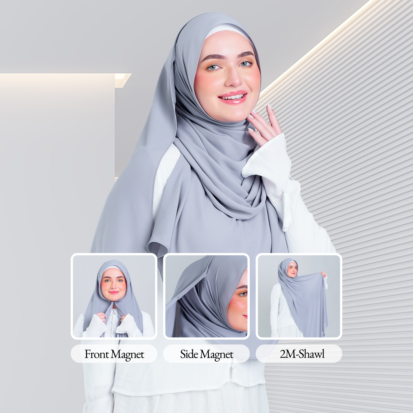 Tag n' Go Max [2M] | Premium Korean Chiffon in Light Platinum