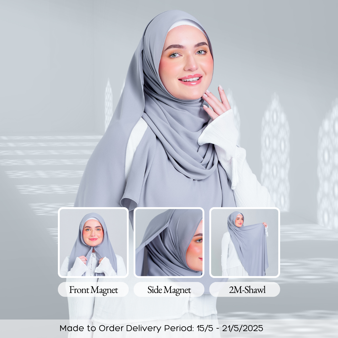 Tag n' Go Max [2M] | Premium Korean Chiffon in Light Platinum