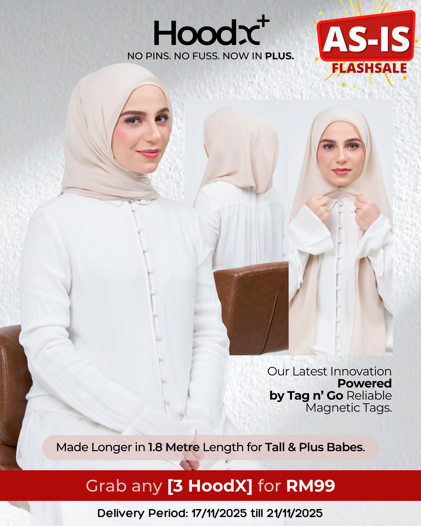 [As-Is] HoodX⁺Plus in Light Sand