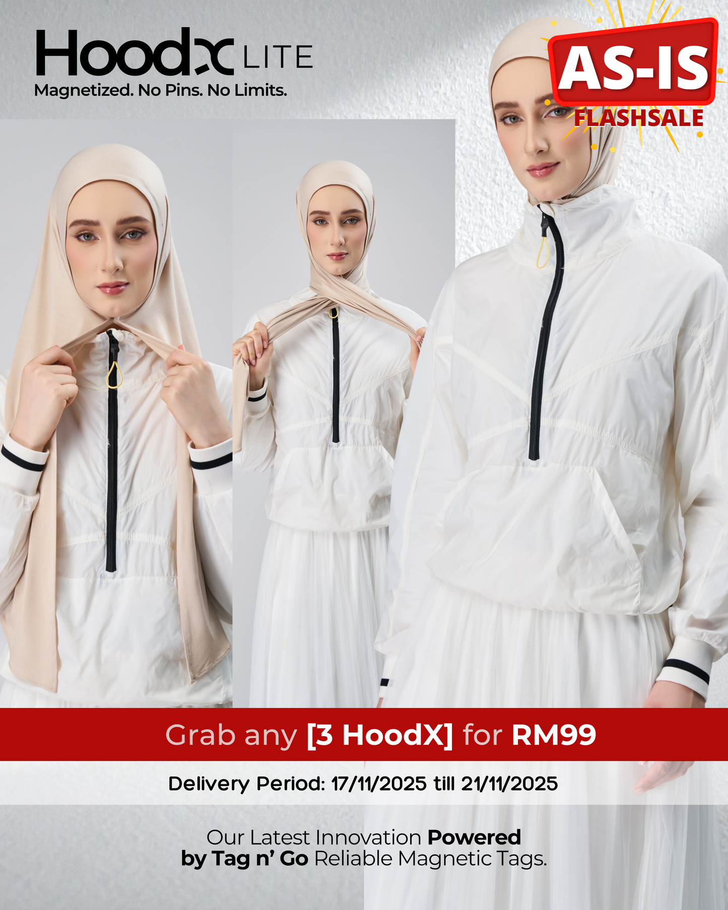 [As-Is] HoodX Lite in Light Sand