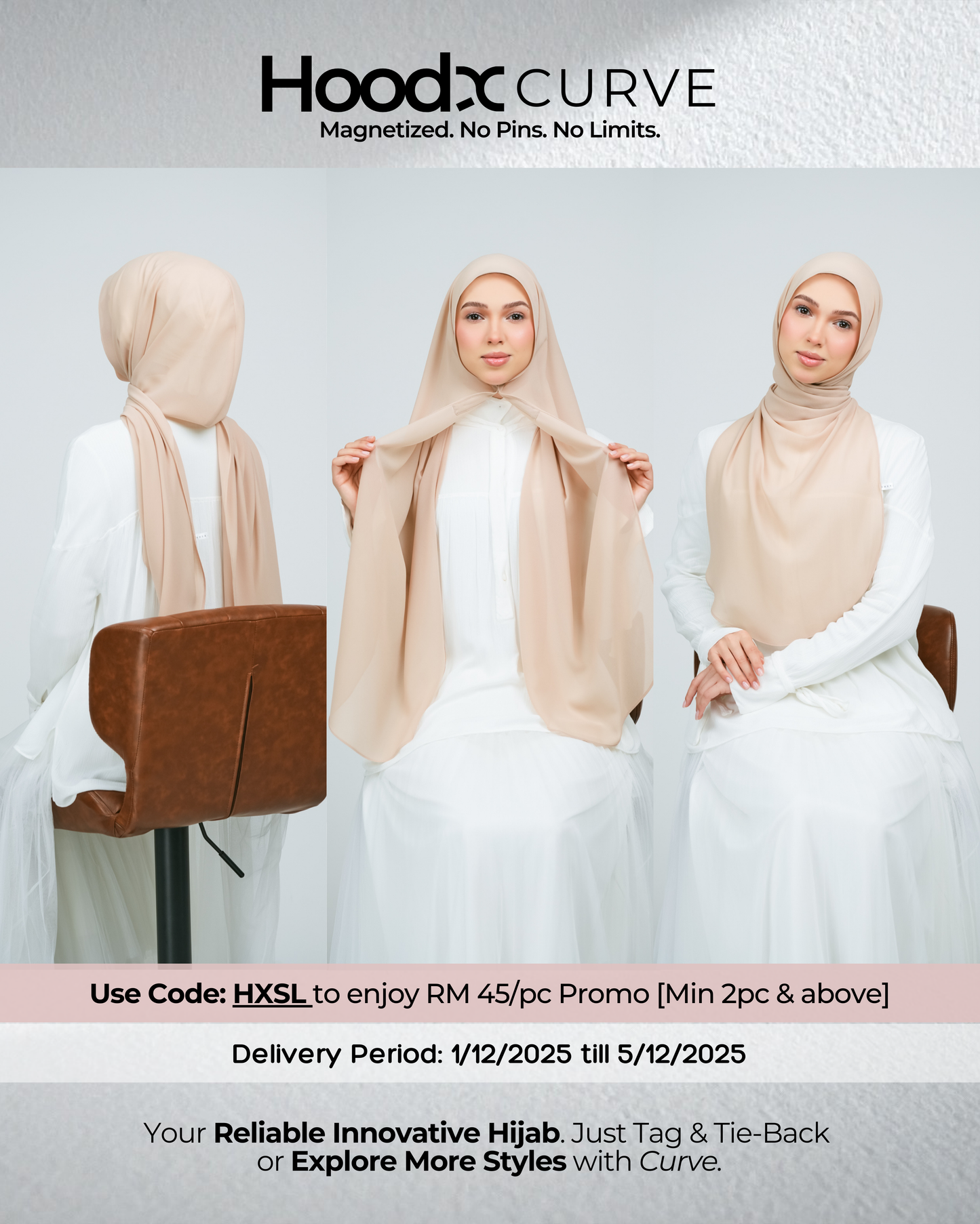 HoodX Curve in Light Fawn