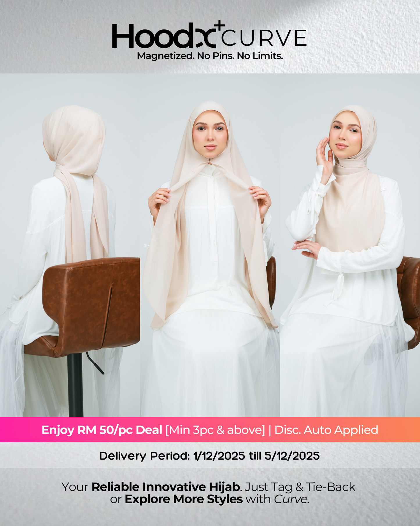 HoodX⁺Plus Curve in Light Sand