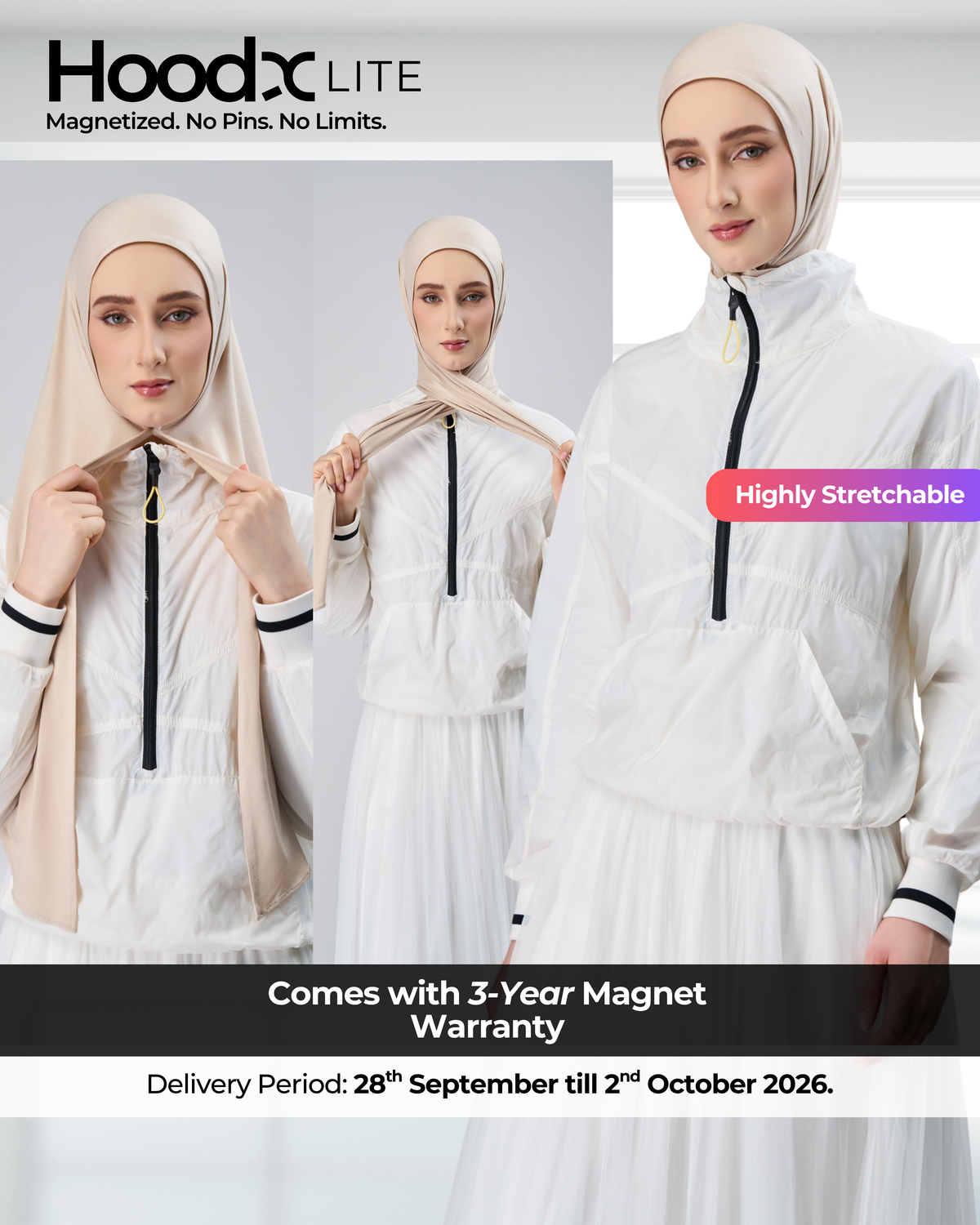 HoodX Lite in Light Sand