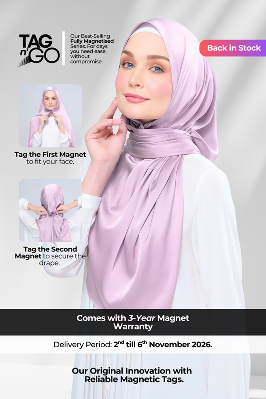 Instant Tag n' Go Shawl | Satin Silk in Light Orchid